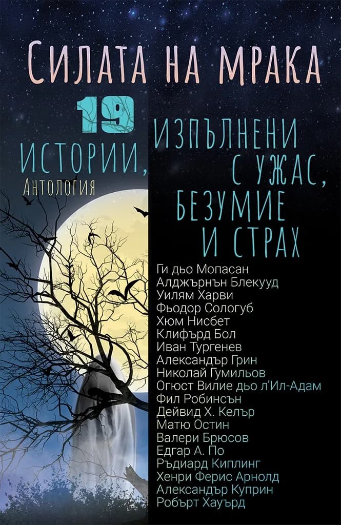 Корица на „Силата на мрака - 19 истории, изпълнени с ужас, безумие и страх - Антология“, Колектив