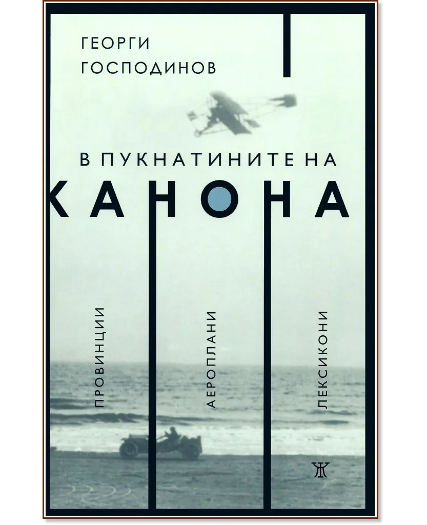 Корица на „В пукнатините на канона“, Георги Господинов
