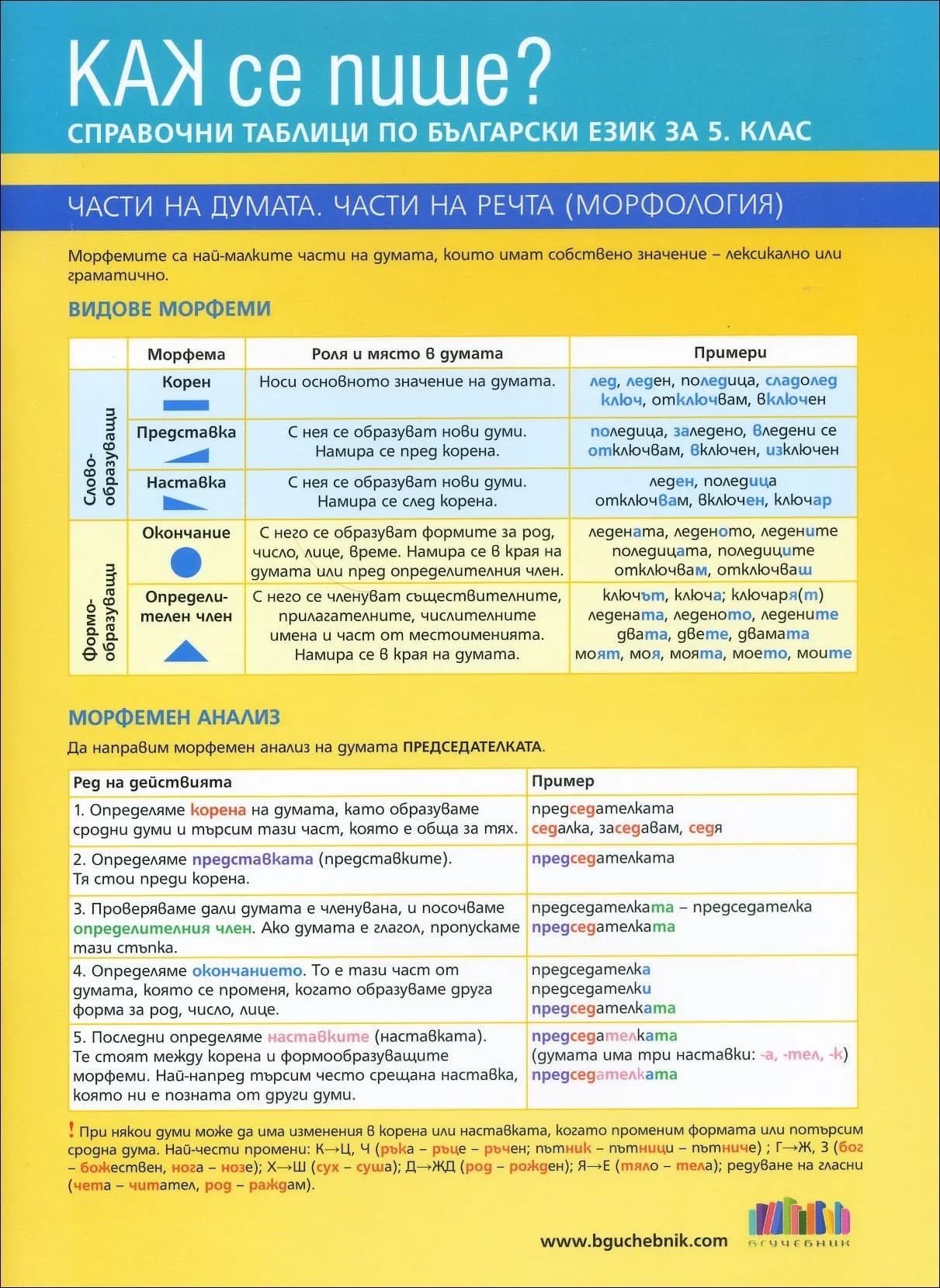 Корица на „Как се пише? Справочни таблици по български език за 5. клас" — Павлина Върбанова