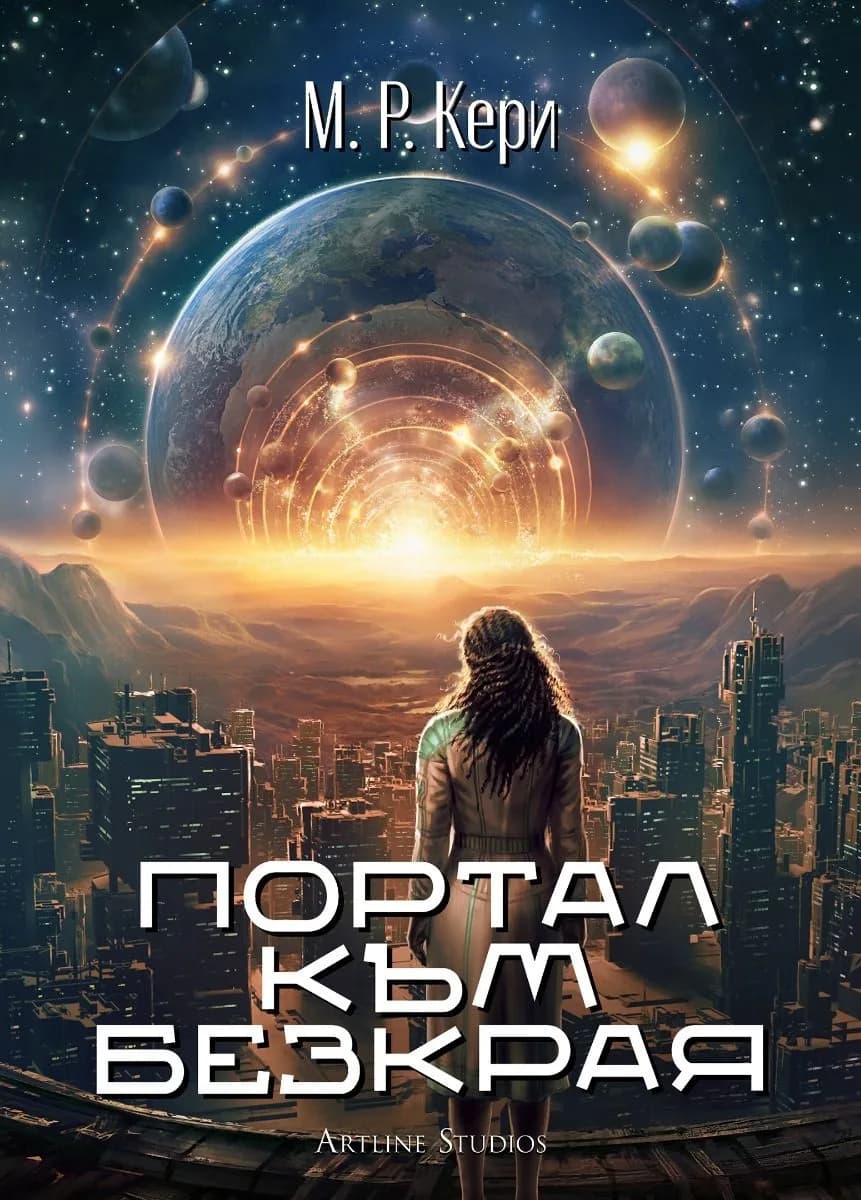 Корица на „Портал към безкрая" — М. Р. Кери
