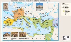 Корица на „Стенна карта: Византия по времето на император Юстиниан I Велики 527 - 565"