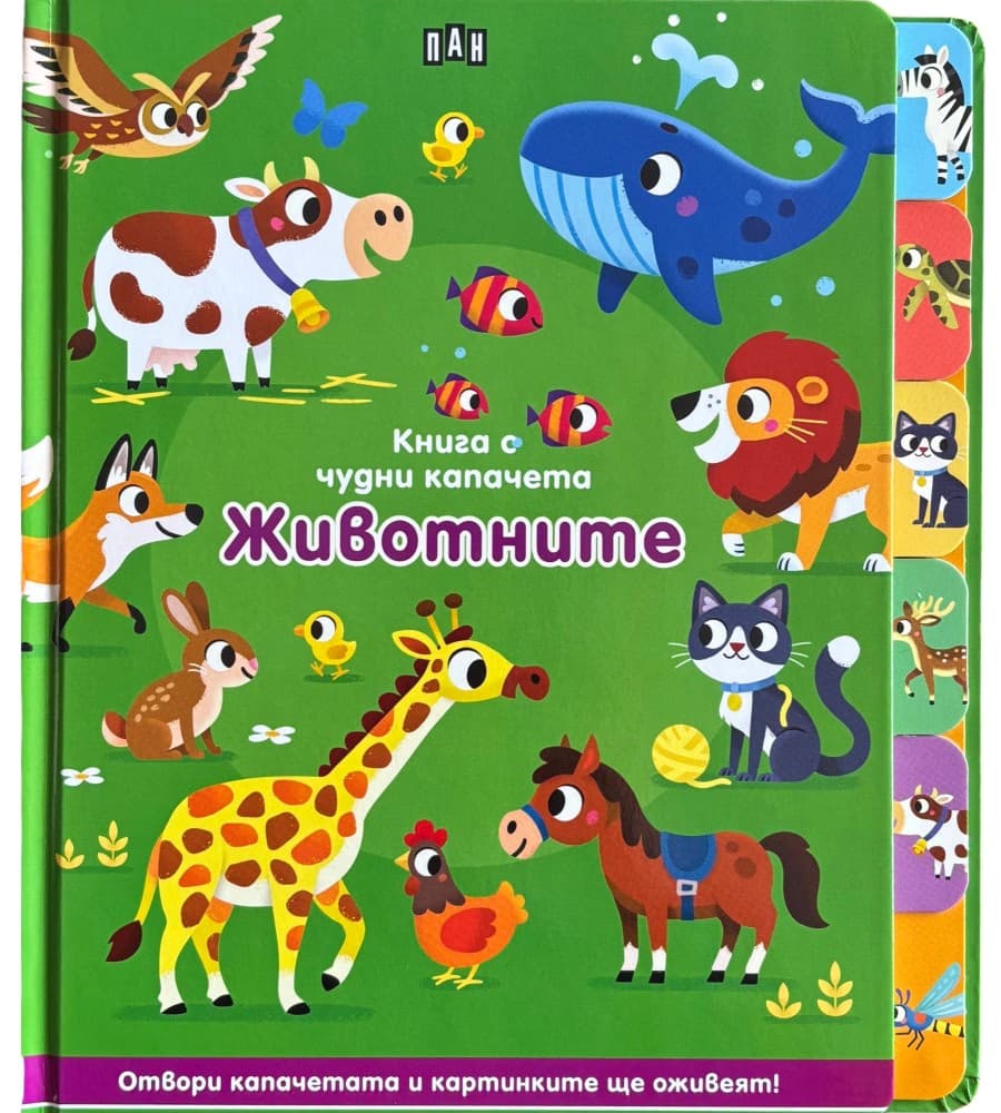 Корица на „Книга с чудни капачета: Животните"