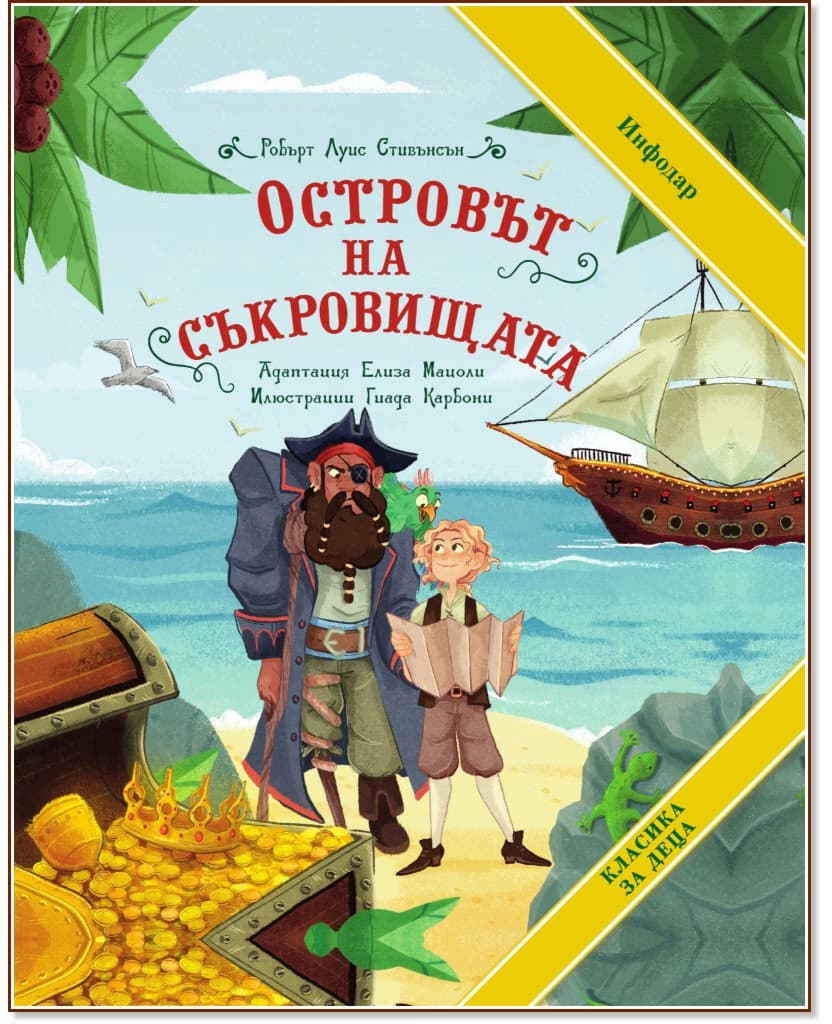 Корица на „Островът на съкровищата" — Робърт Луис Стивънсън