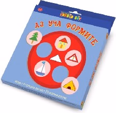 Корица на „Аз уча формите -английски-Игра с 4 големи диска"