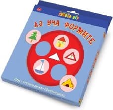 Корица на „Аз уча формите -английски-Игра с 4 големи диска"