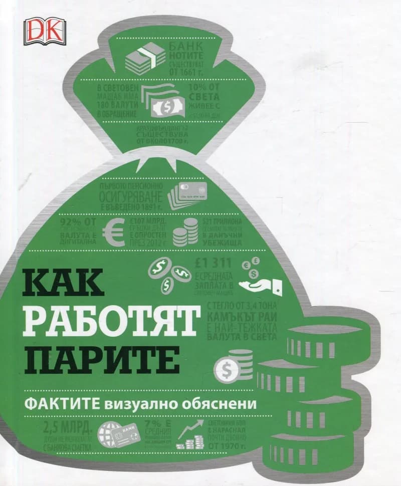 Корица на „Как работят парите - фактите визуално обяснени"