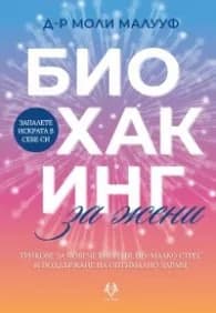 Корица на „Биохакинг за жени" — Д-р Моли Малууф