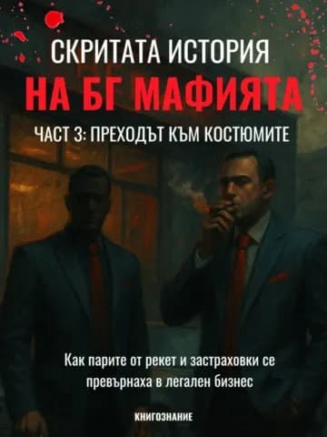Корица на „Скритата история на БГ мафията - книга 3: Преходът към костюмите"