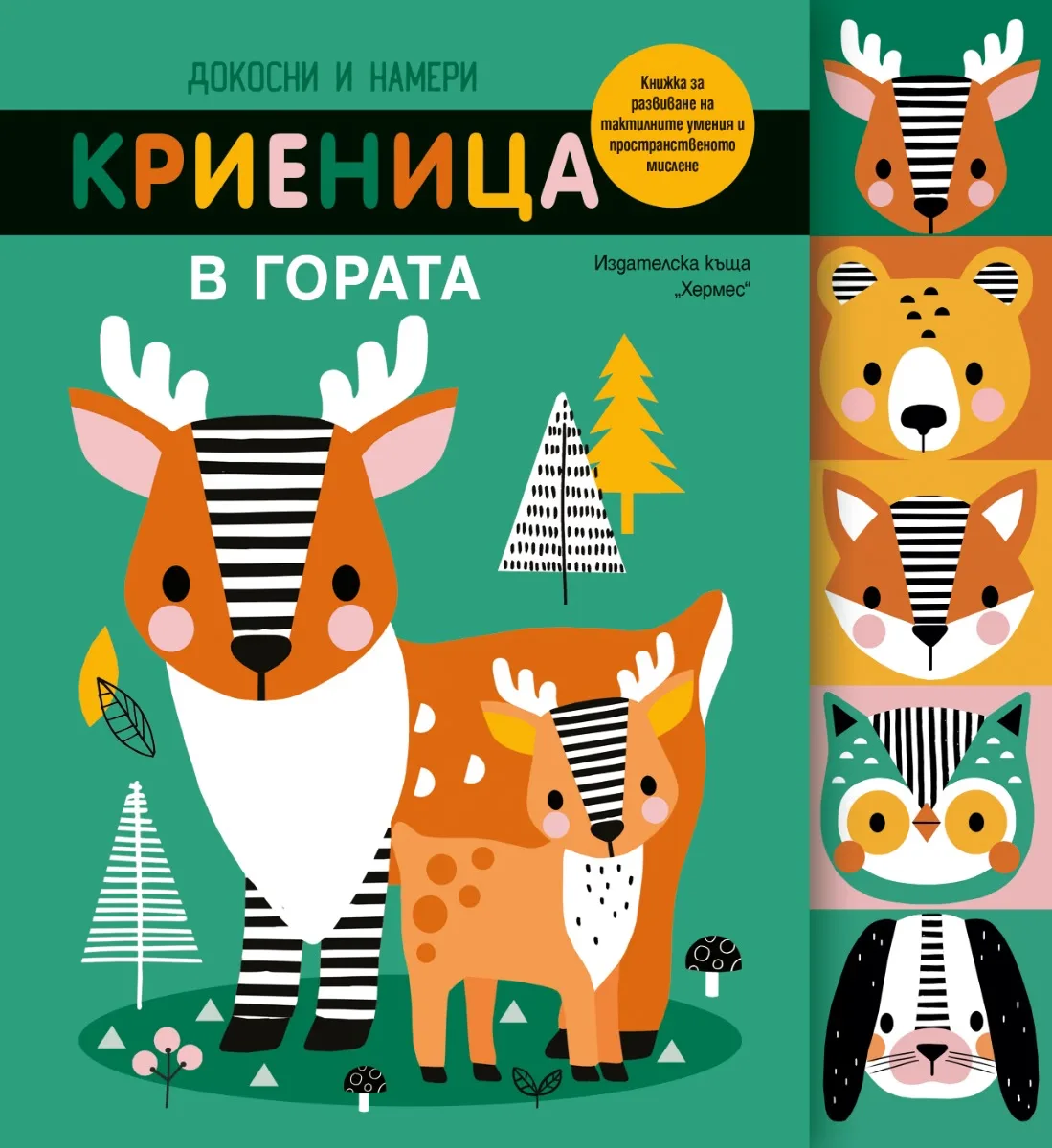 Корица на „Докосни и намери: Криеница в гората"
