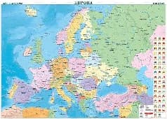Корица на „Стенна политическа карта на Европа"