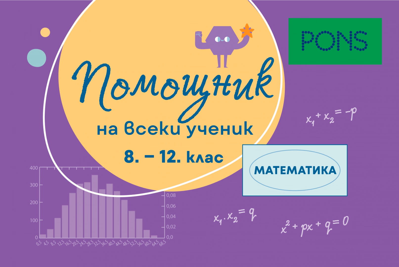 Корица на „Помощник на всеки ученик: Помагало по математика за 8., 9., 10., 11. и 12 клас"