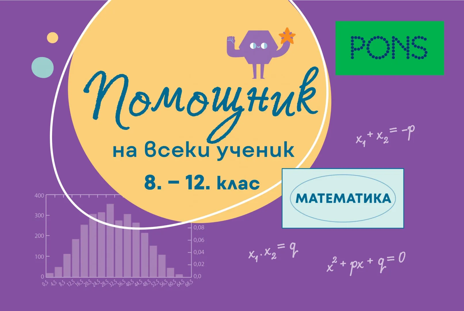 Корица на „Помощник на всеки ученик: Помагало по математика за 8., 9., 10., 11. и 12 клас“