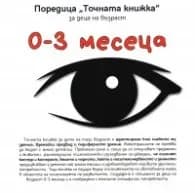 Корица на „Точната книжка: за деца на възраст 0-3 месеца"