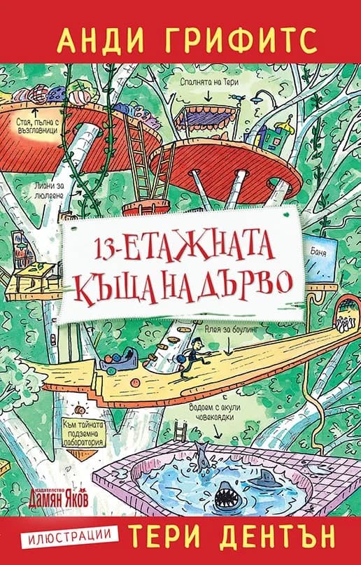 Корица на „13-етажната къща на дърво“, Анди Грифитс