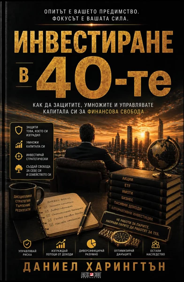 Корица на „Инвестиране в 40-те" — Даниел Харингтън