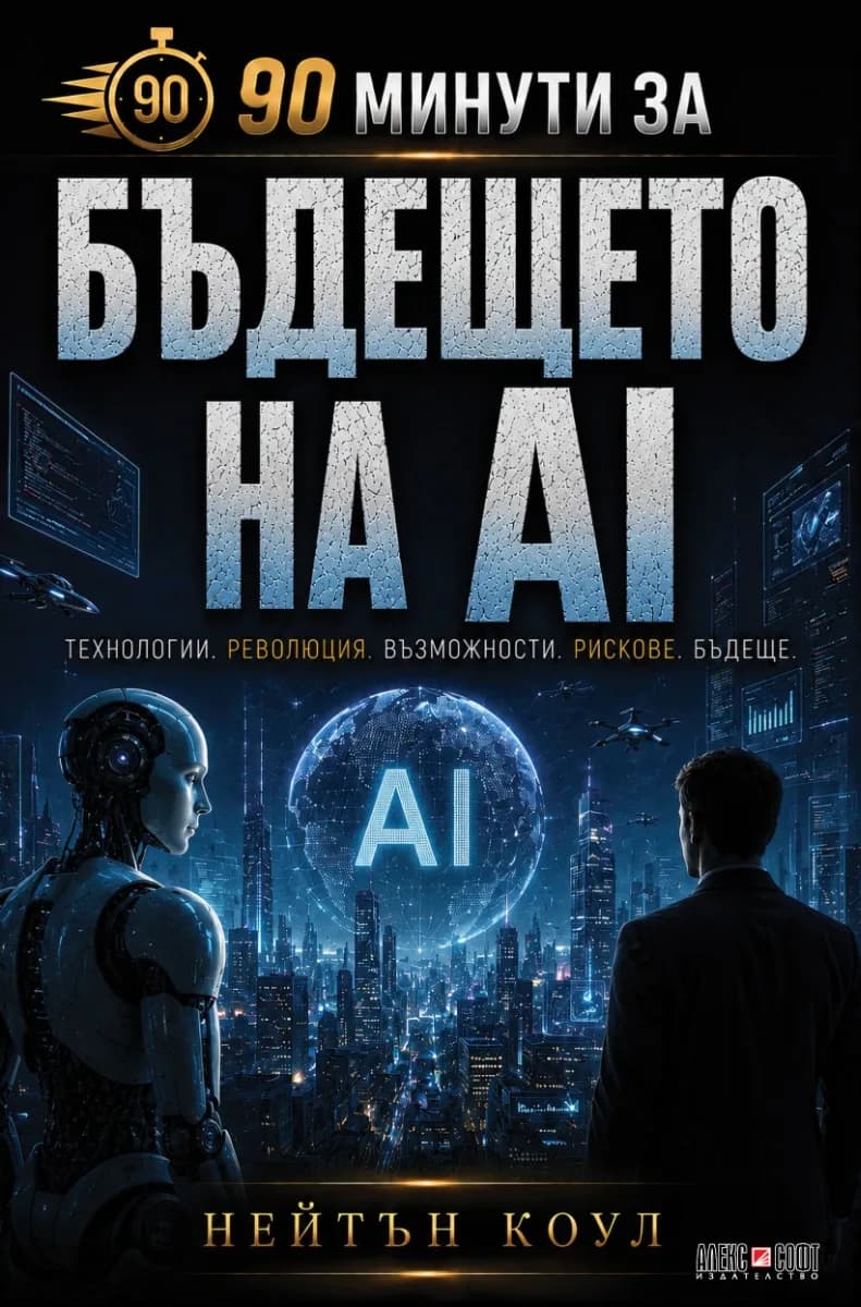 Корица на „90 минути за Бъдещето на AI" — Нейтън Коул