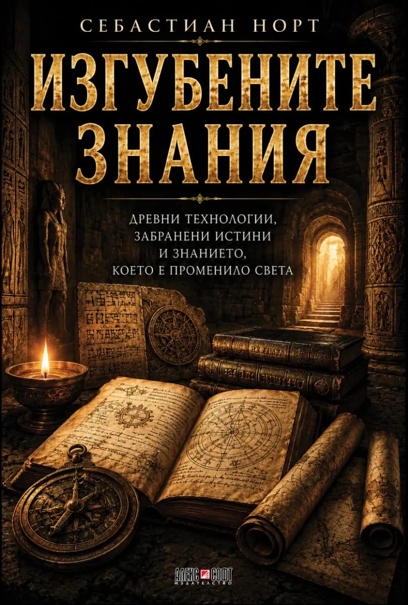 Корица на „Изгубените знания" — Себастиан Норт