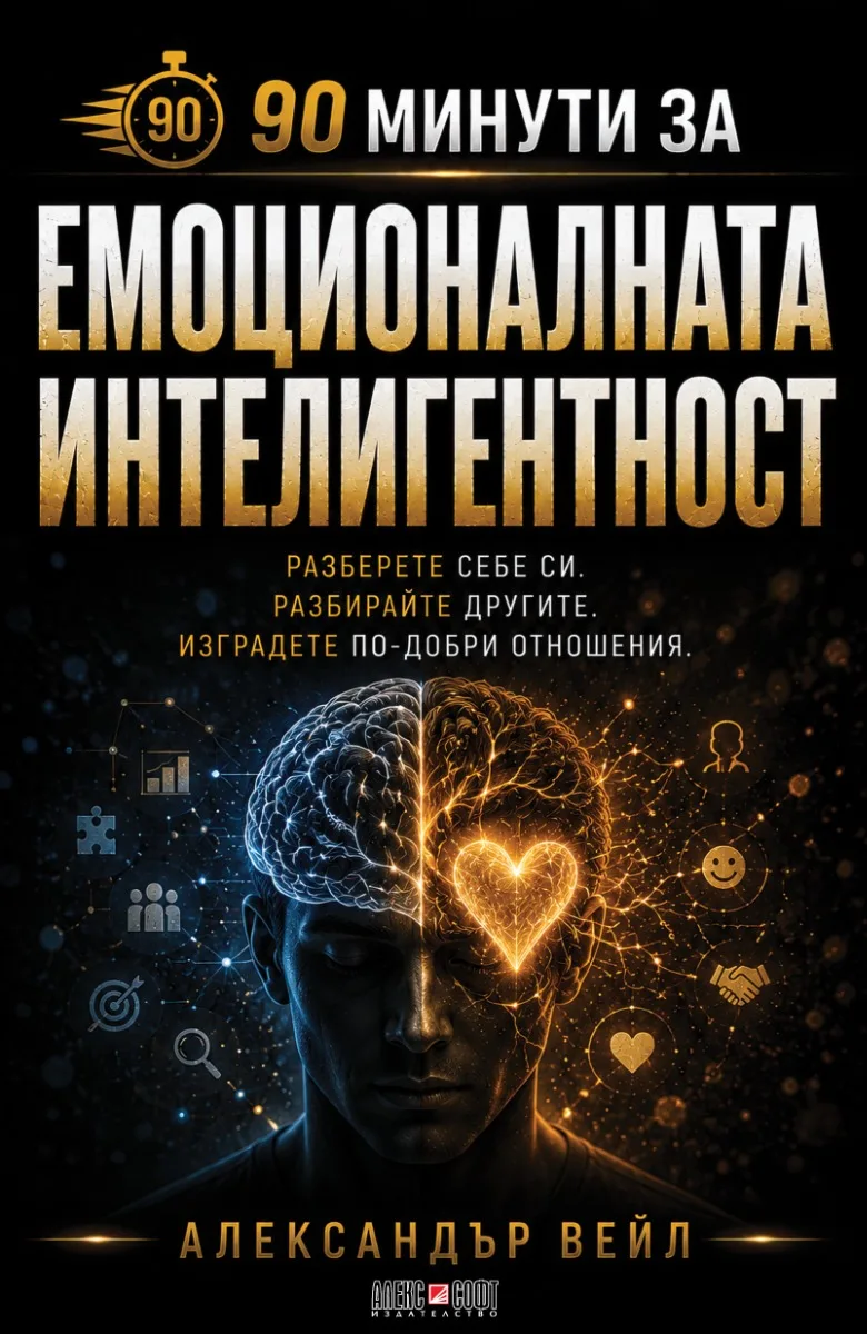 Корица на „90 минути за Емоционалната интелигентност" — Александър Вейл