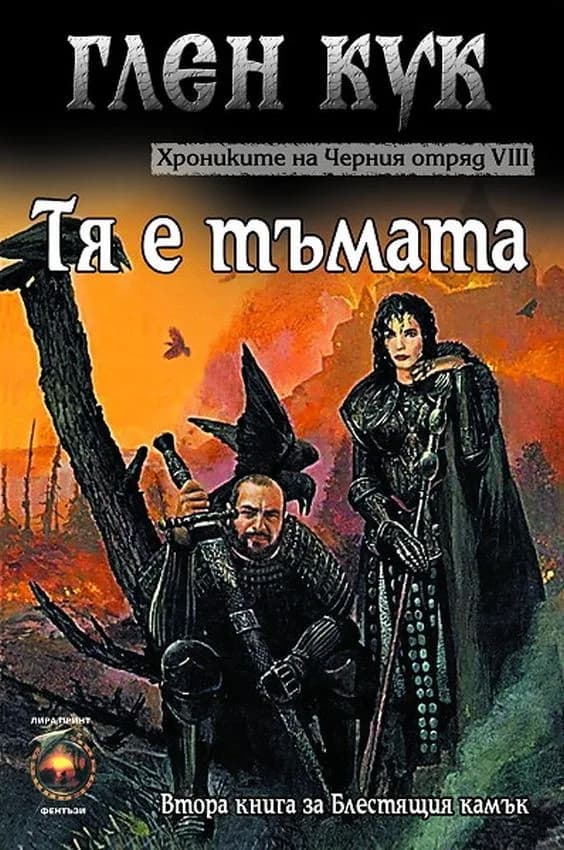 Корица на „Хрониките на Черния отряд - Тя е тъмата - Книга 8“, Глен Кук