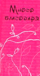 Корица на „Много благодаря - малка книжка картичка"