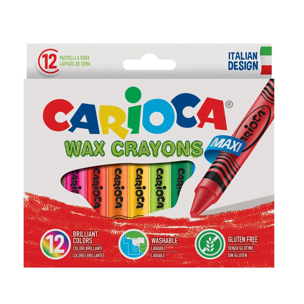 Пастели восъчни Carioca Jumbo Briliant-12 цвята