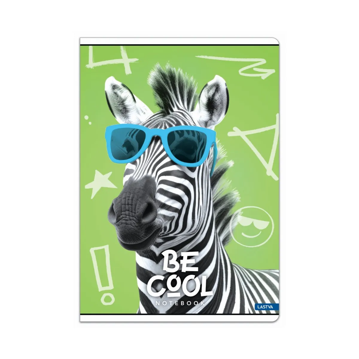 Тетрадка LASTVA BE COOL, A5, 52 л., линиран офсет 80 г, корица 300 г, мат ламинат, UV лак