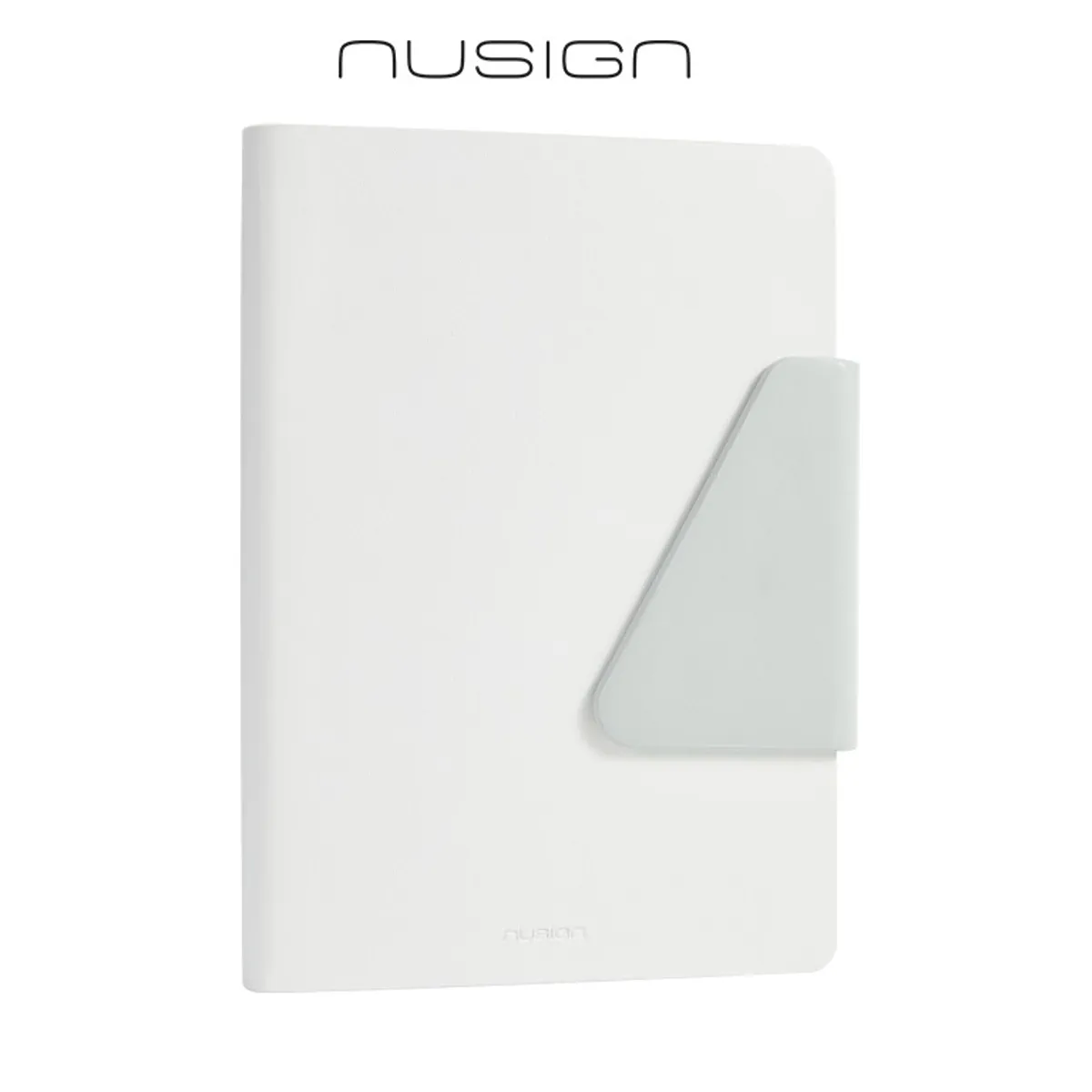 Бележник с магнит Nusign Classic ENS209, A5, 120 л., линиран шамоа офсет 80 г, корица ECO кожа, бял