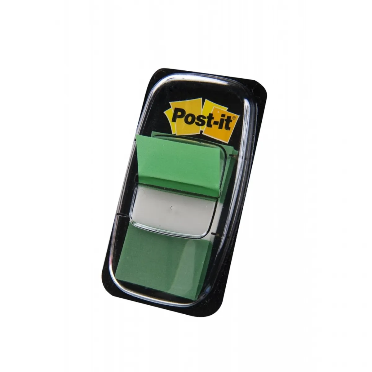 Самозалепващи индекси с диспенсър Post-it, PVC, 25х43 мм, 50 л., зелени