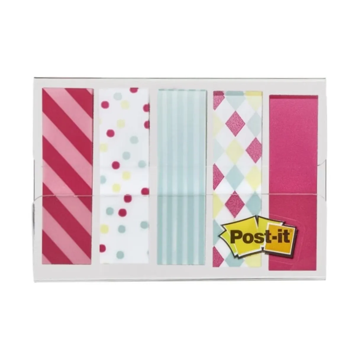 Самозалепващи индекси с печат Post-it Candy, PVC, 11.9х43.2 мм, 5x20 л.