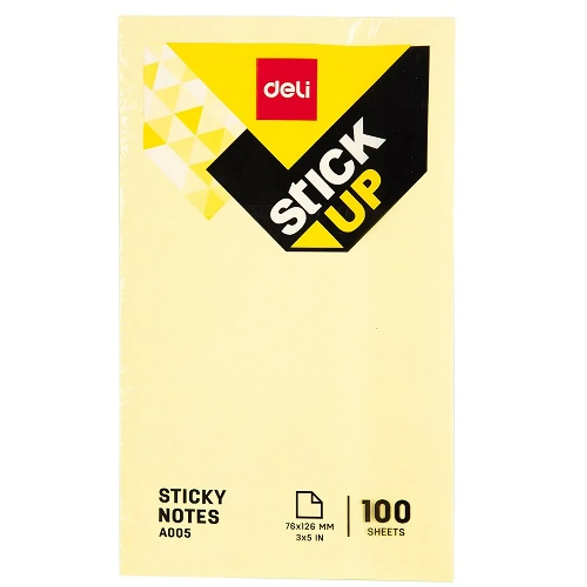 Самозалепващи листчета Deli Stick Up EA00553, 76х126 мм, 100 л., пастелно жълти