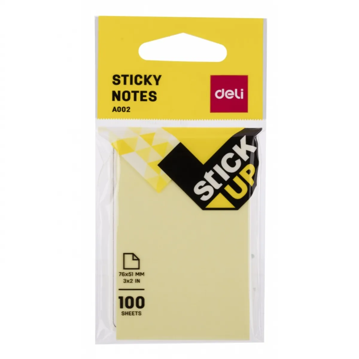 Самозалепващи листчета Deli Stick Up EA00253, 76х51 мм,100 л., пастелно жълти
