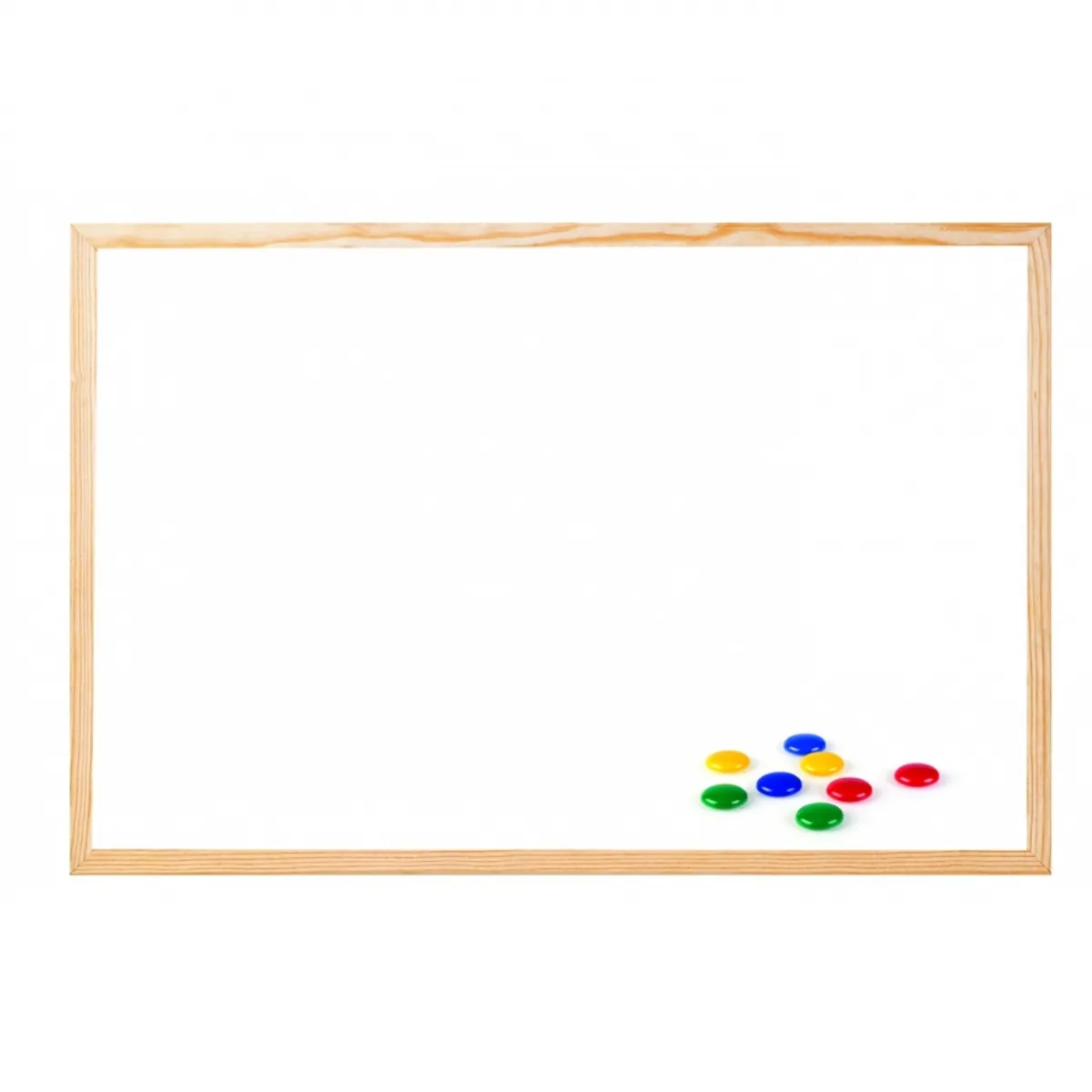 Бяла магнитна дъска Bi-Office Essential, 900x600 мм, дървена рамка