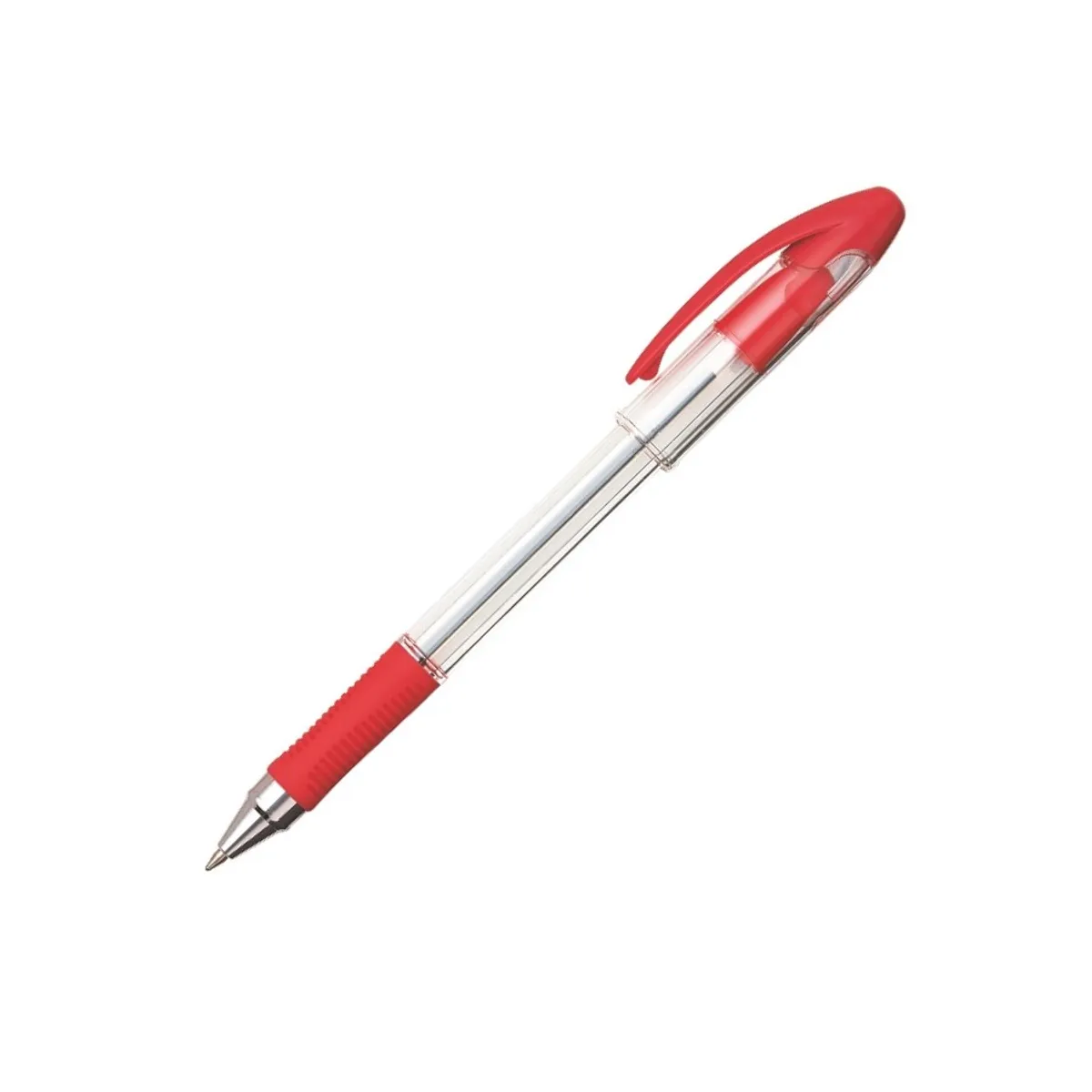 Химикалка Penac SOFT GLIDER, с грип, 0.7 мм, червена