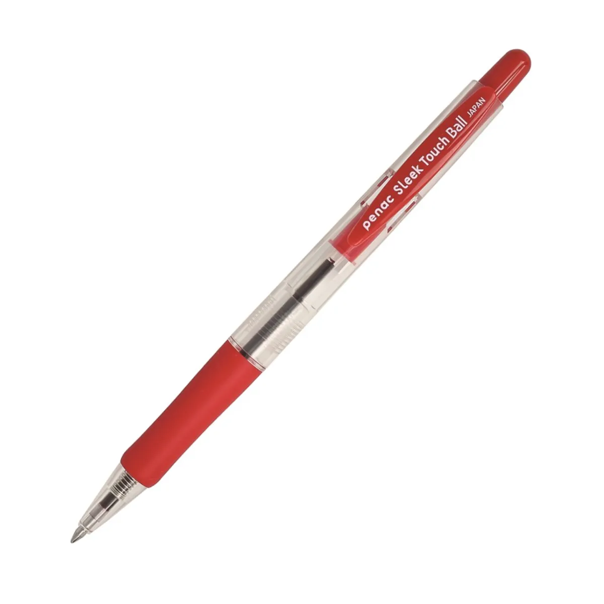 Автоматична химикалка Penac Sleek Touch, с грип, 0.7 мм, червена