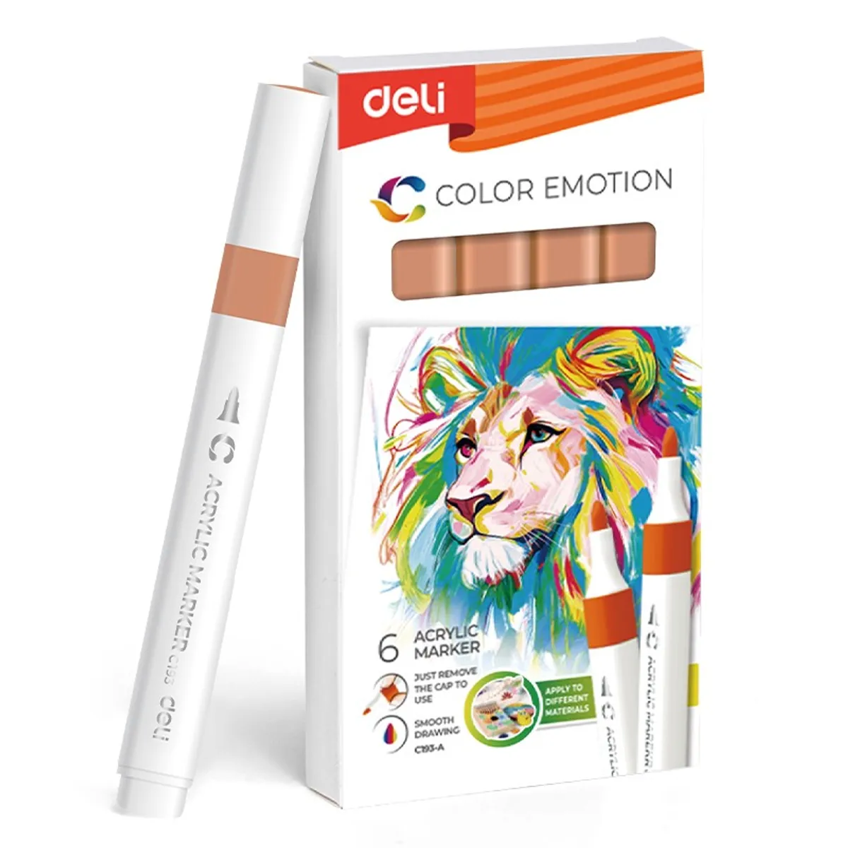 Акрилен маркер Deli Color Emotion EC193A, объл връх, Camel