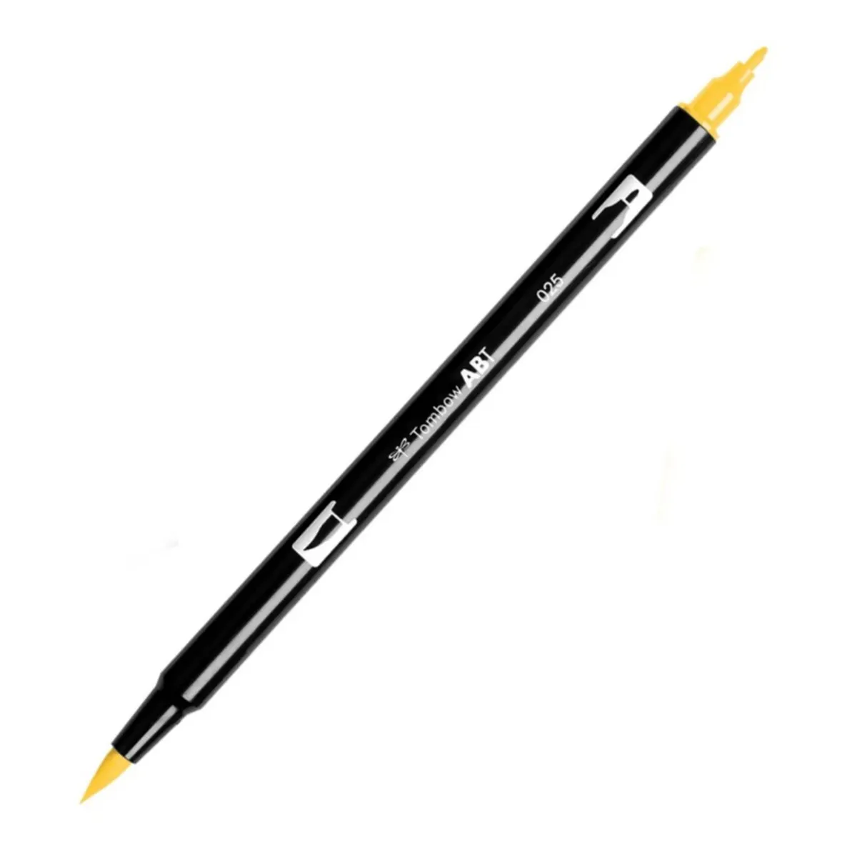 Aкварелен двувърх маркер Tombow ABT Dual Brush, четка 3.5 мм, връх 0.8 мм, 025 light orange