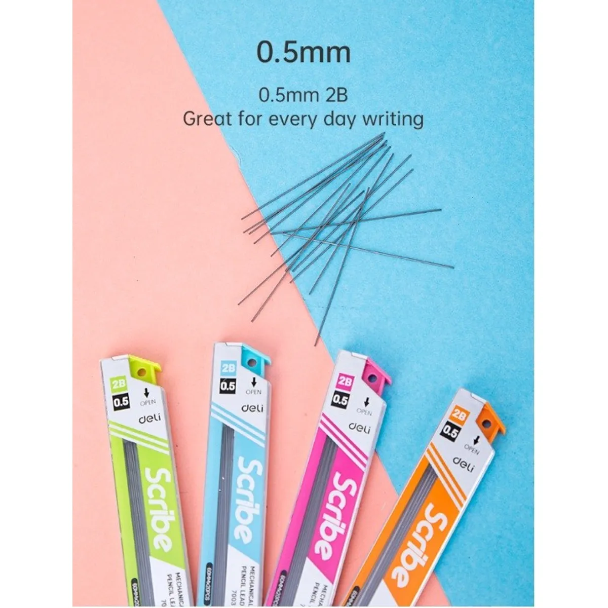 Графити Deli Scribe E7004, 0.5 мм- 20 бр - 2B