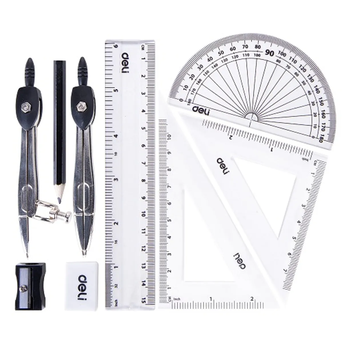 Комплект за чертане Deli Orbit - EG30695- 9 ч.