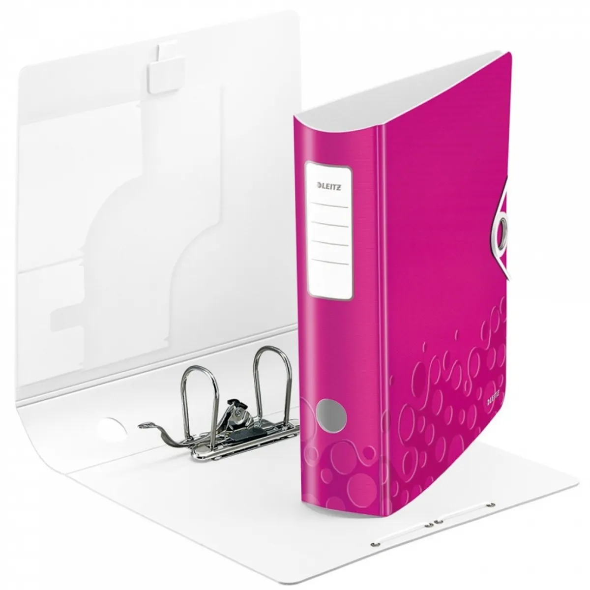 Класьор с ластик LEITZ WOW, Polyfoam 2.8 мм, A4, 80 мм, цикламен