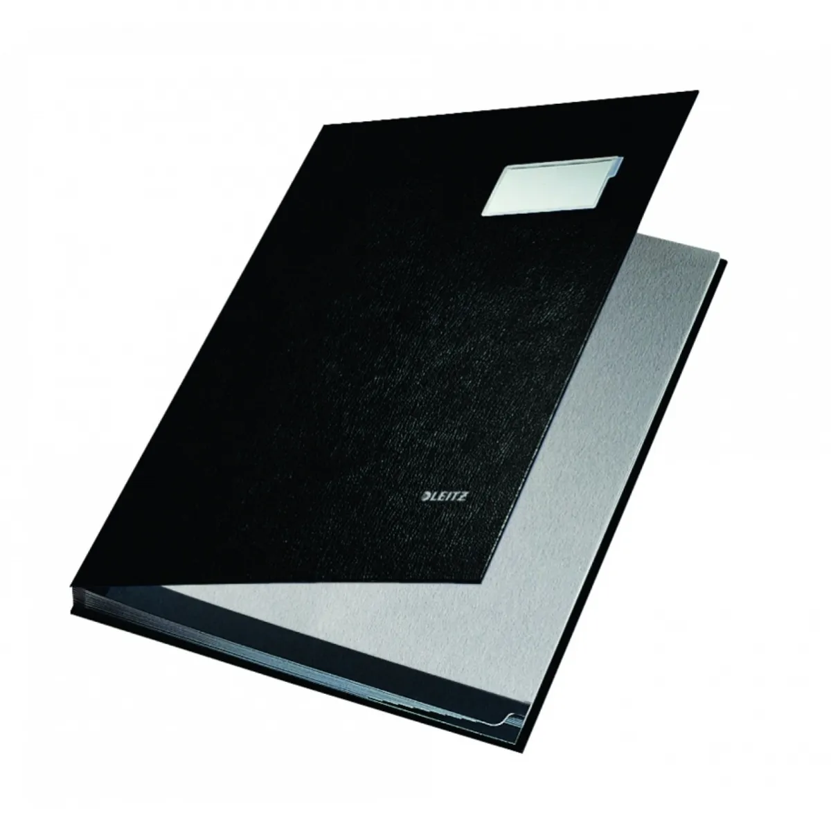Папка за подписи LEITZ, 240х340 мм, A4+, рециклиран картон 700 г с РР фолио, 10 отделения, черна