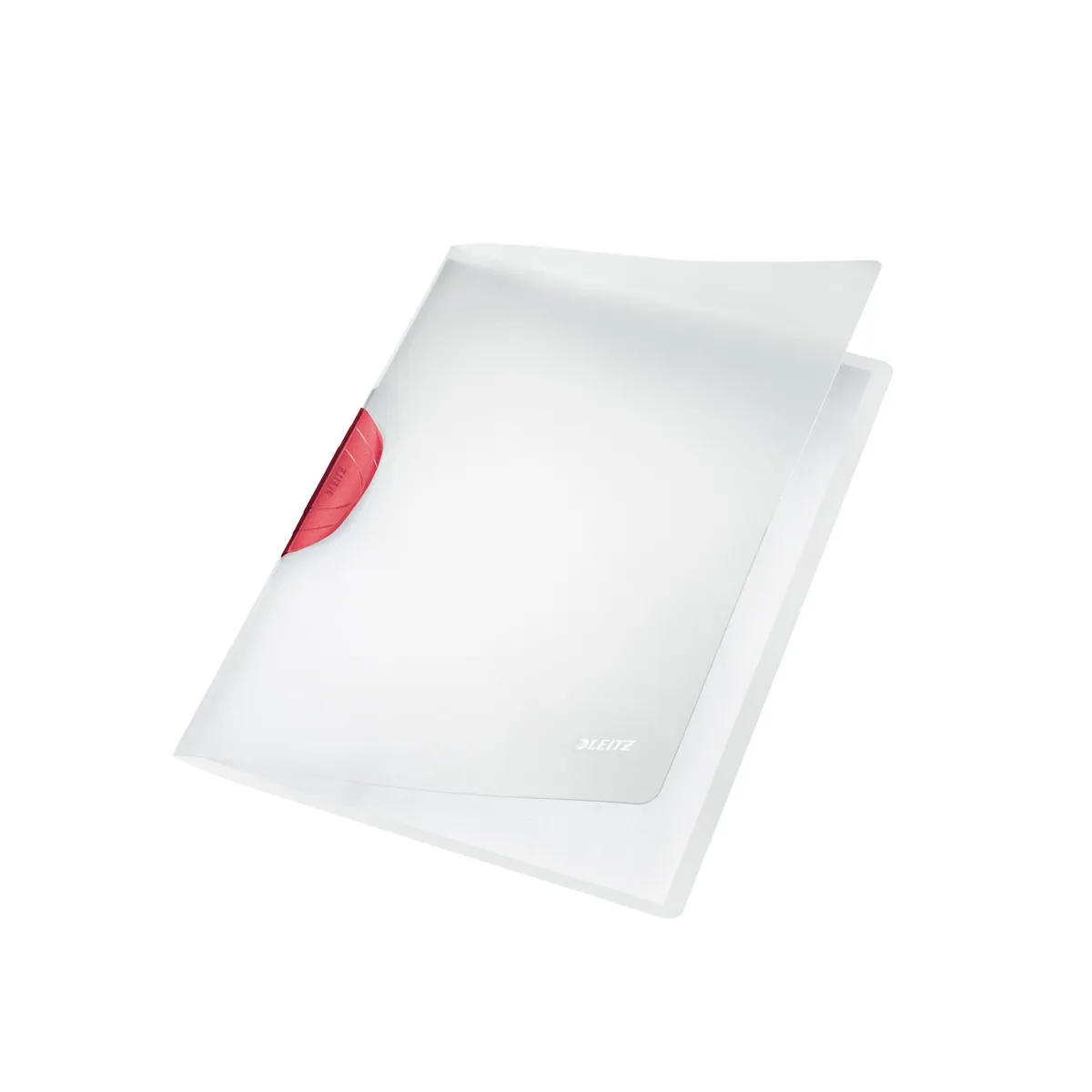 Папка с клипс LEITZ ColorClip Magic, A4, PP 500 mic, червен клип