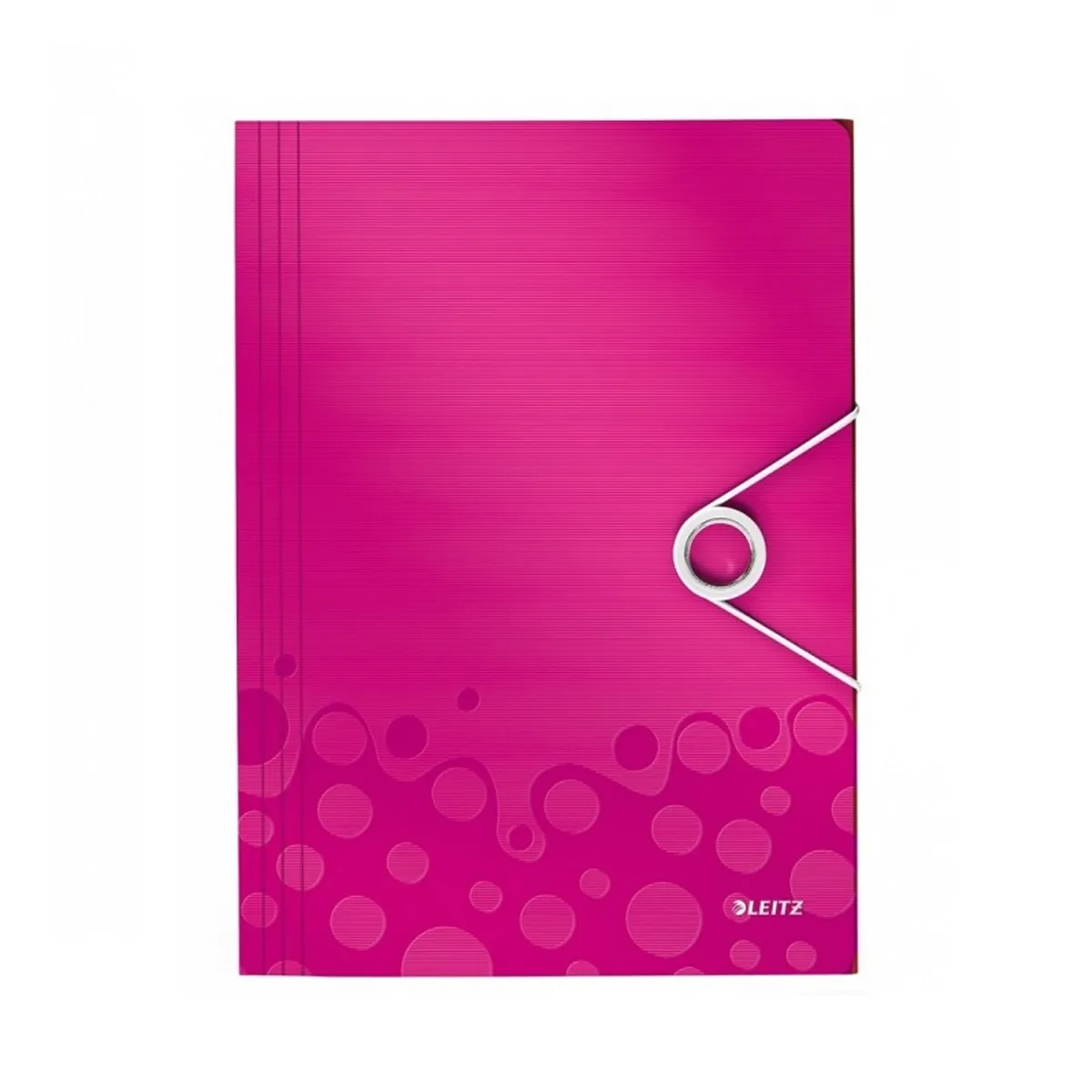 Папка с ластик и 3 капака LEITZ WOW, A4, PP, цикламена