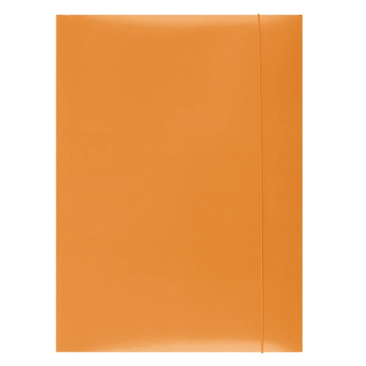 Папка с ластик и 3 капака OFFICE PRODUCTS, A4, картон 300 г с UV лак, оранжева