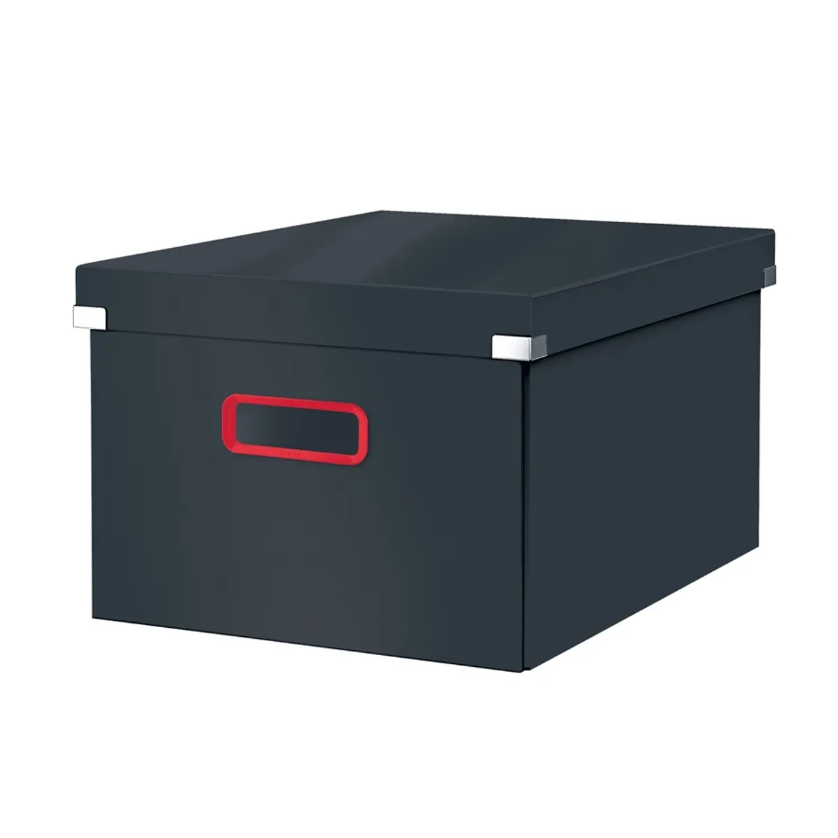 Кутия с дръжки LEITZ Cosy Click&Storе, 281х200х370 мм, РР ламиниран картон, тъмносива