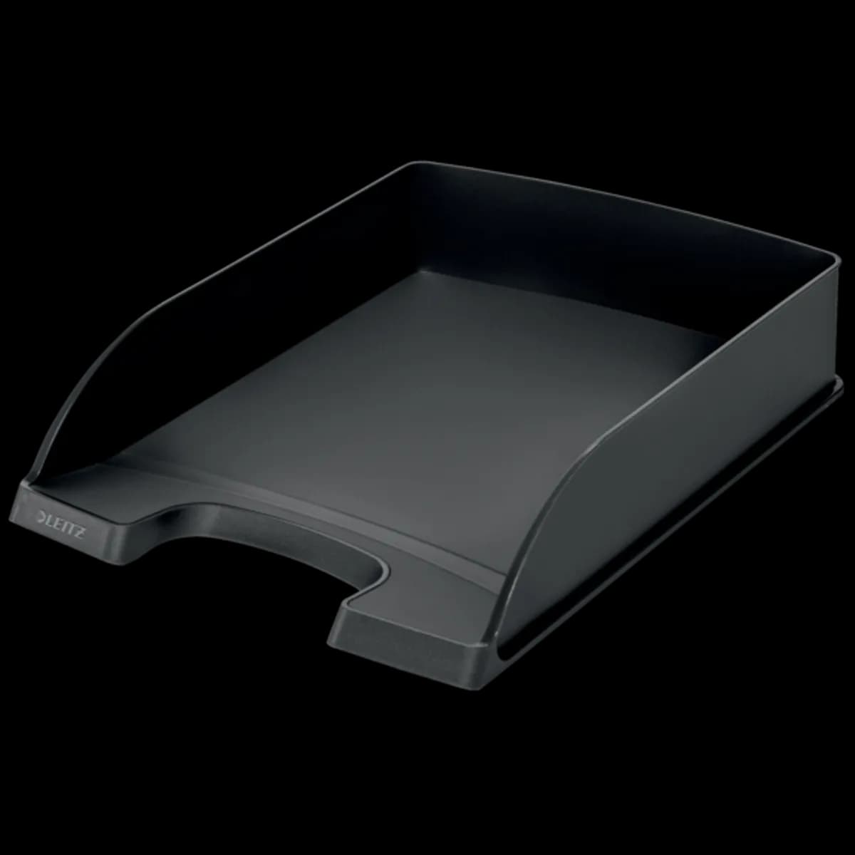 Хоризонтална поставка LEITZ Plus, Polystyrene, кристална, черна