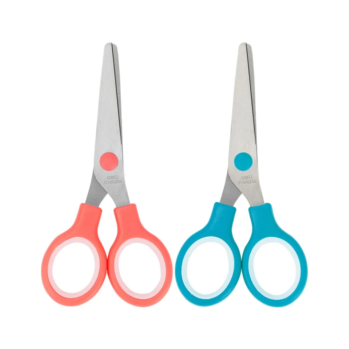 Детска ножица Deli, E6007, 132 мм, гумирани дръжки, блистер