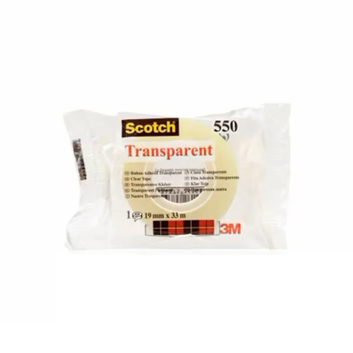 Тиксо Scotch 550 Transparent, 19 мм х 33 м, кристално