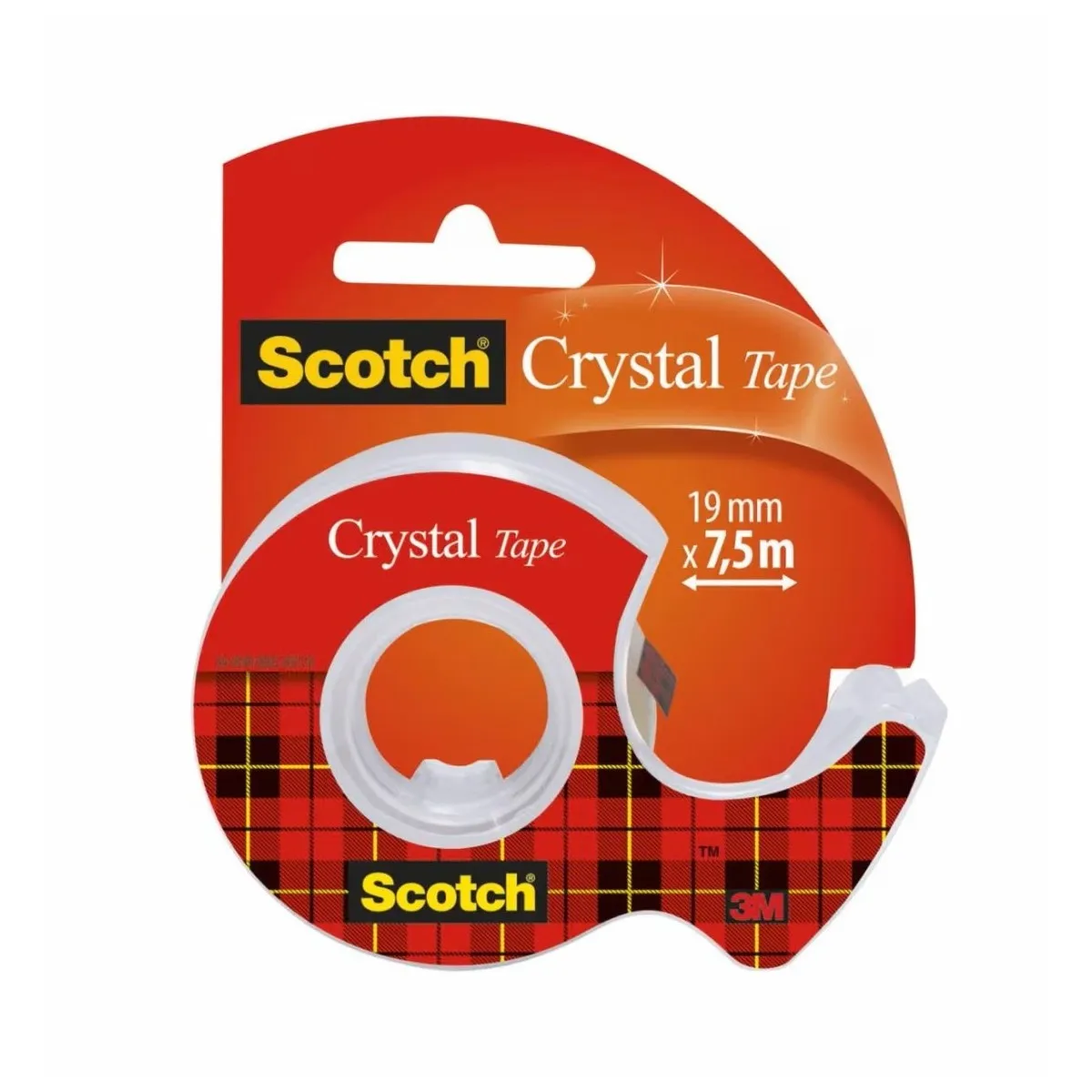 Тиксо Scotch Crystal 6-1975, 19 мм х 7.5 м, кристално, с диспенсър