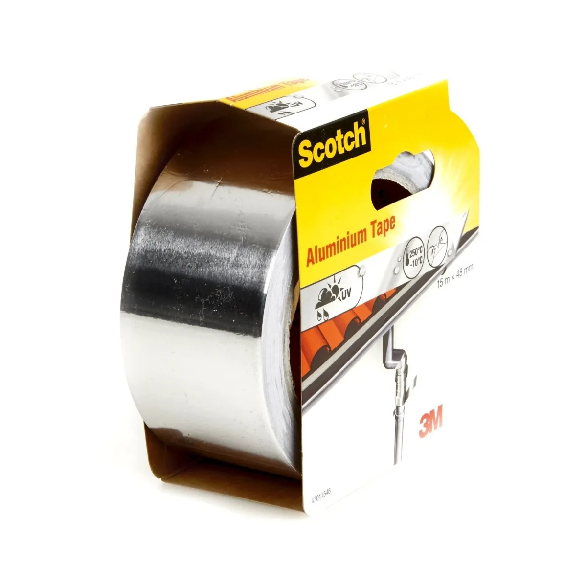 Алуминиева лента Scotch Aluminium 4701, 48 мм х 15 м, акрилна, сребриста