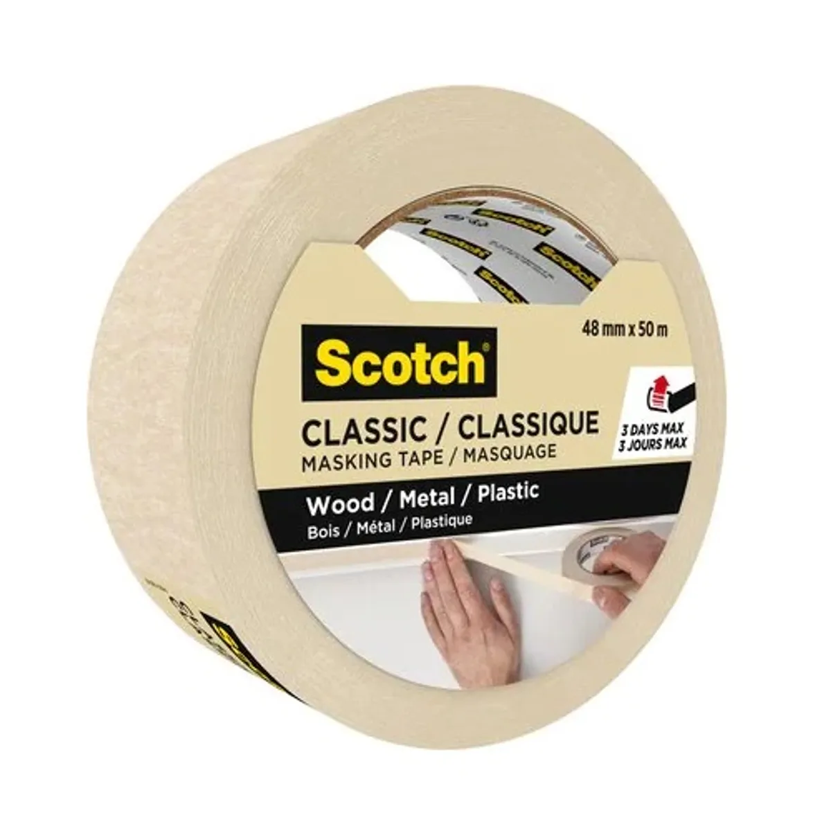 Хартиена лента Scotch Classic 4850, 48 мм x 50 м, самозалепваща, бежова